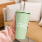 Consistency is Key-Insulated tumbler w/straw