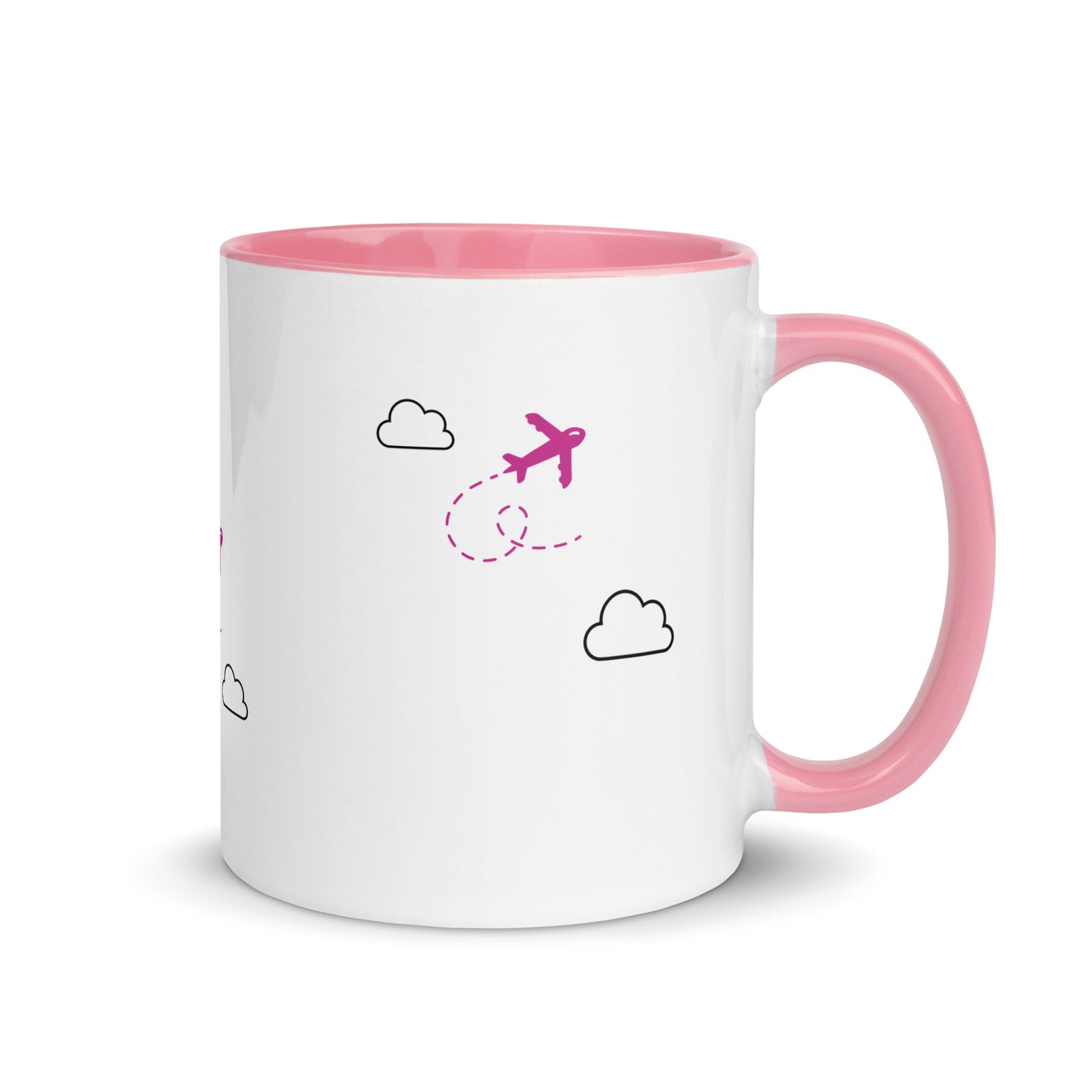 Catch Flights not Feeling's-  Pink or Black Inside Color Mug