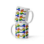 Rainbow Hearts- White glossy mug