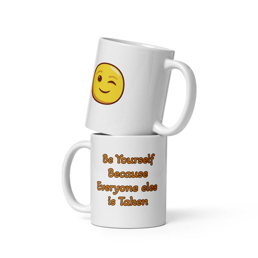 Be Yourself- White glossy mug