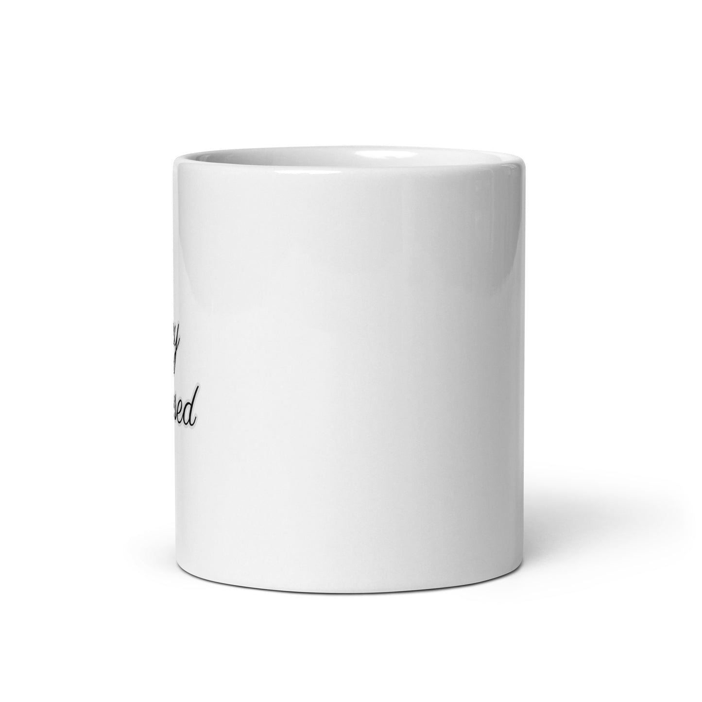 Stay focused-White glossy mug