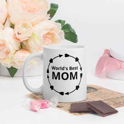 World's Best Mom -White glossy mug