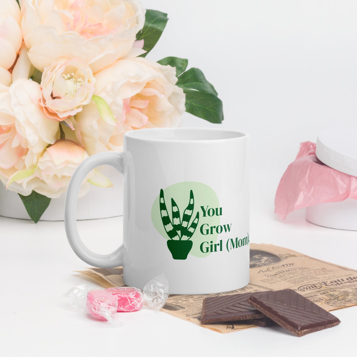 You Grow Girl- White glossy mug