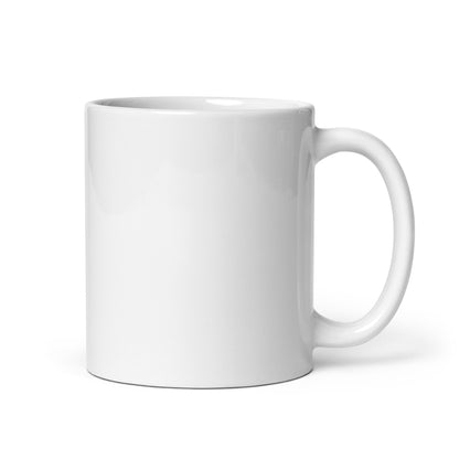 Rise, grind, shine-White glossy mug