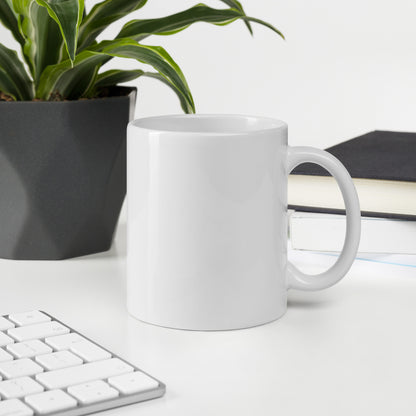 Fuel your hustle with caffeine-White glossy mug